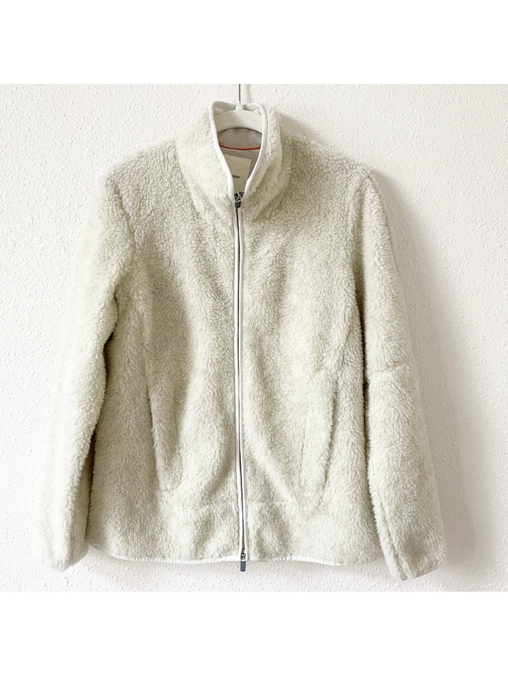 Icebreaker Women’s RealFleece Sherpa Jacket Heathered Snow Size Small NEW